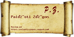 Palásti Zágon névjegykártya